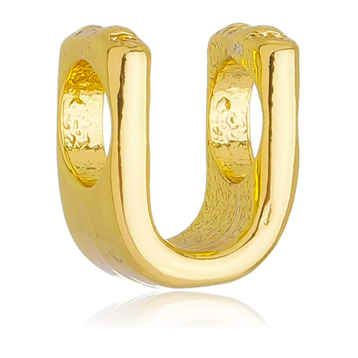 Berloque Letra U separador dourado semijoia Work Semijoias