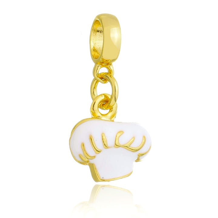 Berloque Chapéu da Gastronomia dourado semijoia Work Semijoias