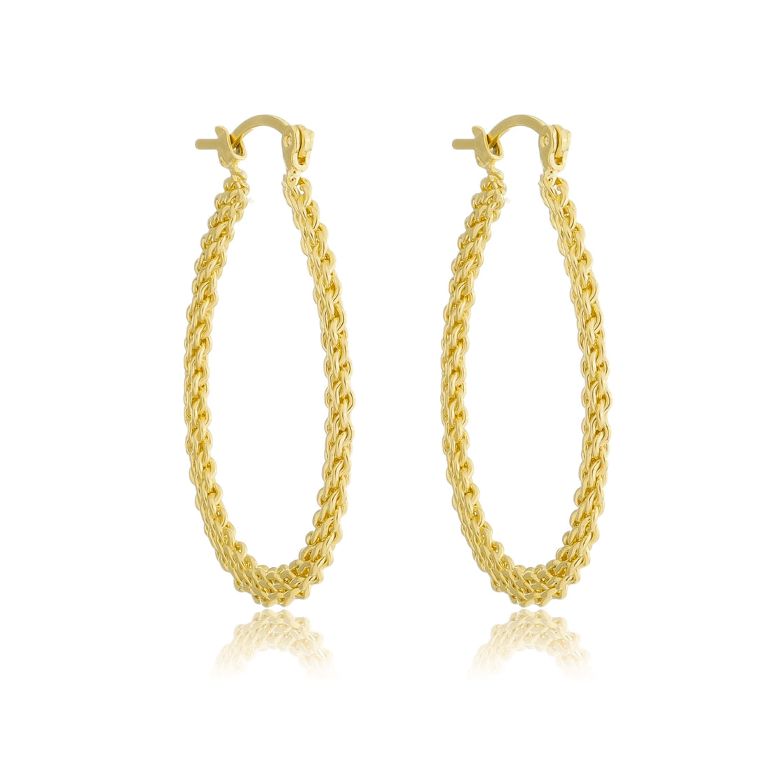 Brinco Argola Telinha dourado semijoia Work Semijoias