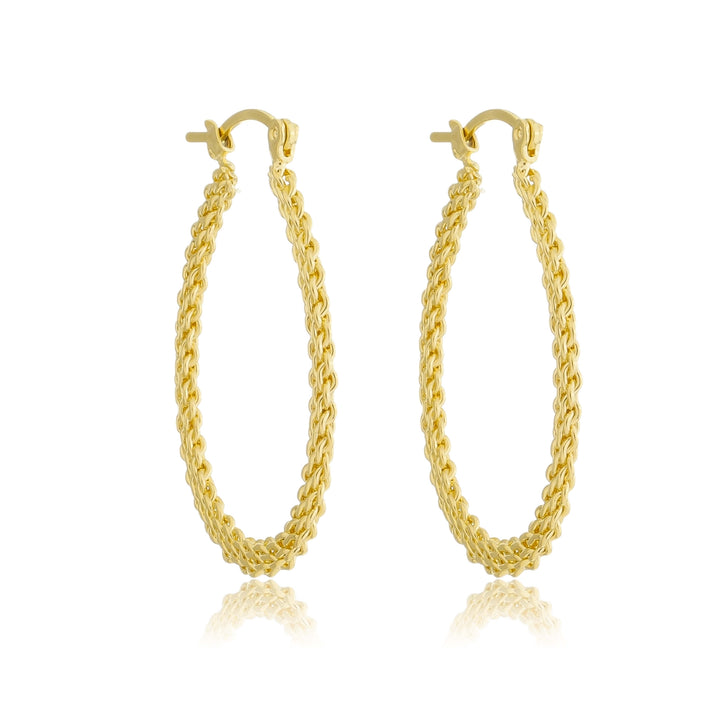 Brinco Argola Telinha dourado semijoia Work Semijoias
