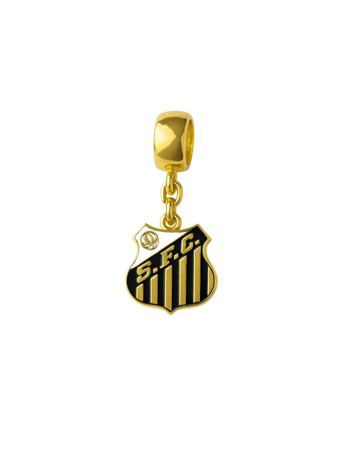 Berloque Santos Futebol dourado semijoia Work Semijoias