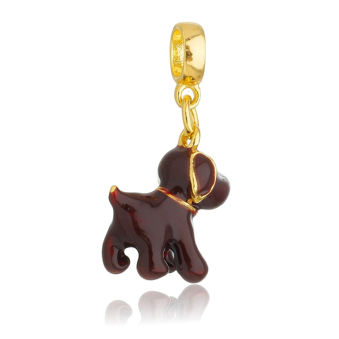 Berloque Cachorro Golden Retriever Marrom dourado — detalhe da peça Work Semijoias