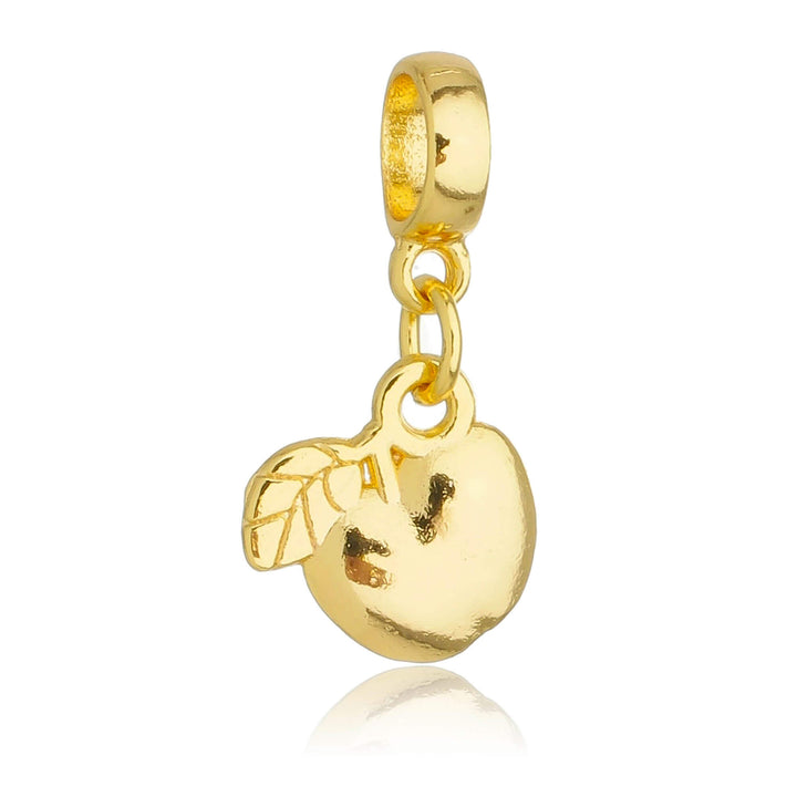 Berloque Maça Fruta dourado semijoia Work Semijoias