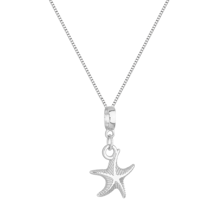 Colar Pingente Estrela do Mar Banhado a Prata 925