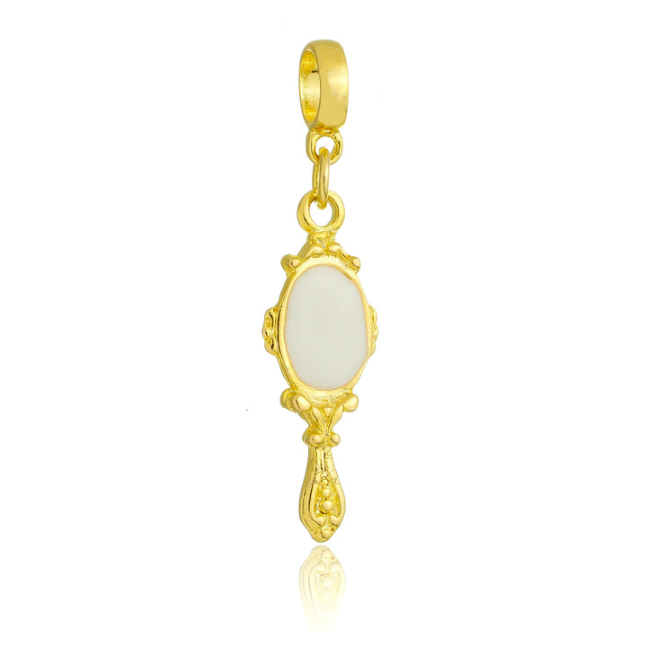 Berloque Espelho dourado semijoia Work Semijoias