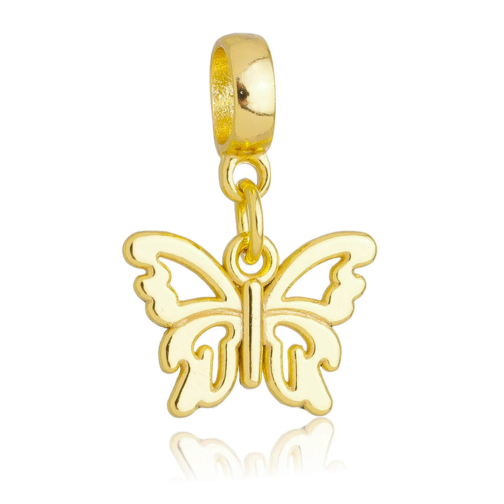 Berloque Borboleta dourado semijoia Work Semijoias