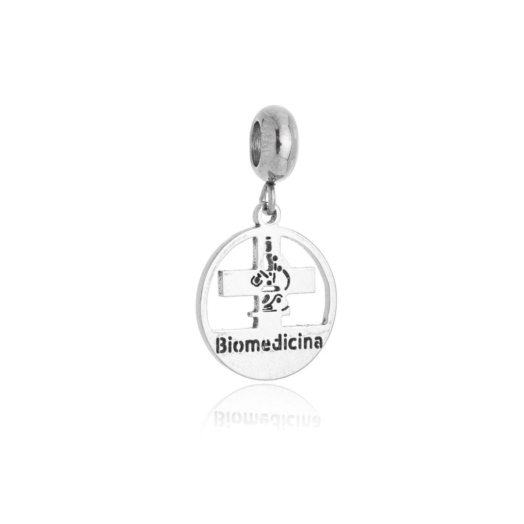 Berloque Profissão Biomedicina aço inox semijoia Work Semijoias