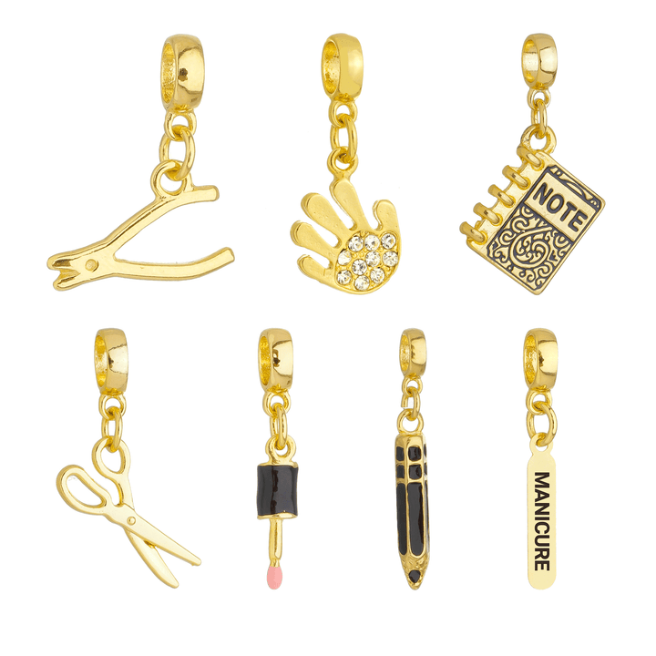 Berloques Manicure Banhado a Ouro 18k
