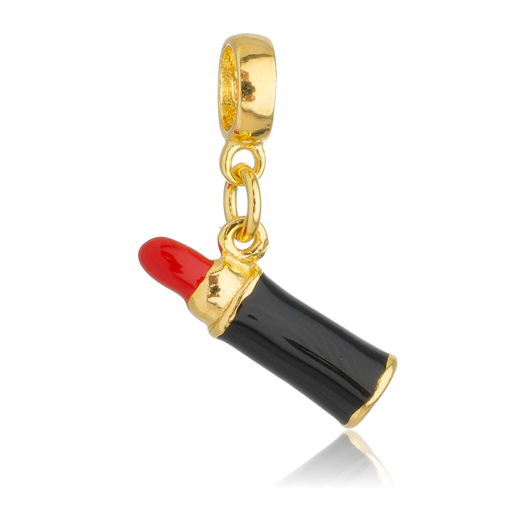 Berloque Batom dourado semijoia Work Semijoias