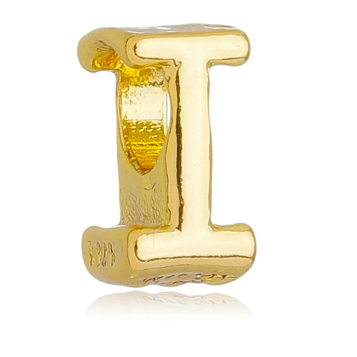 Berloque Letra I separador dourado semijoia Work Semijoias