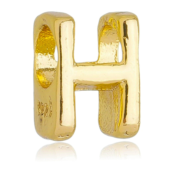 Berloque Letra H separador dourado semijoia Work Semijoias