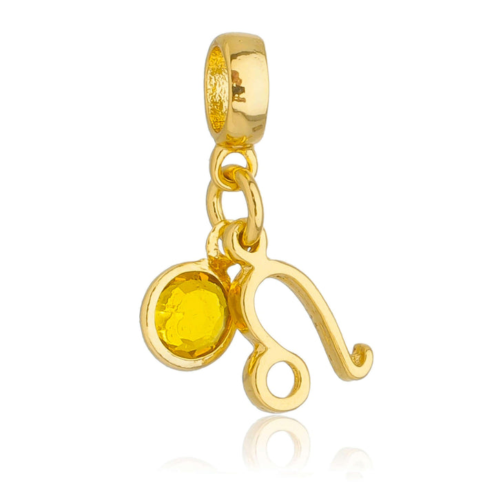 Berloque Signo Leão dourado semijoia Work Semijoias