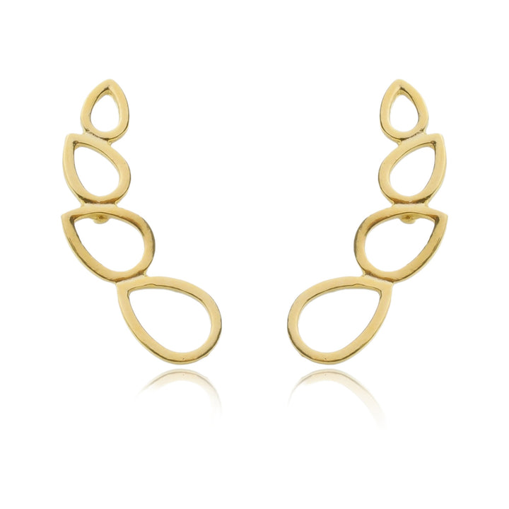 Brinco Ear Cuff Quatro Gotas dourado semijoia Work Semijoias