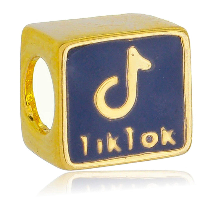 Berloque TikTok separador dourado semijoia Work Semijoias