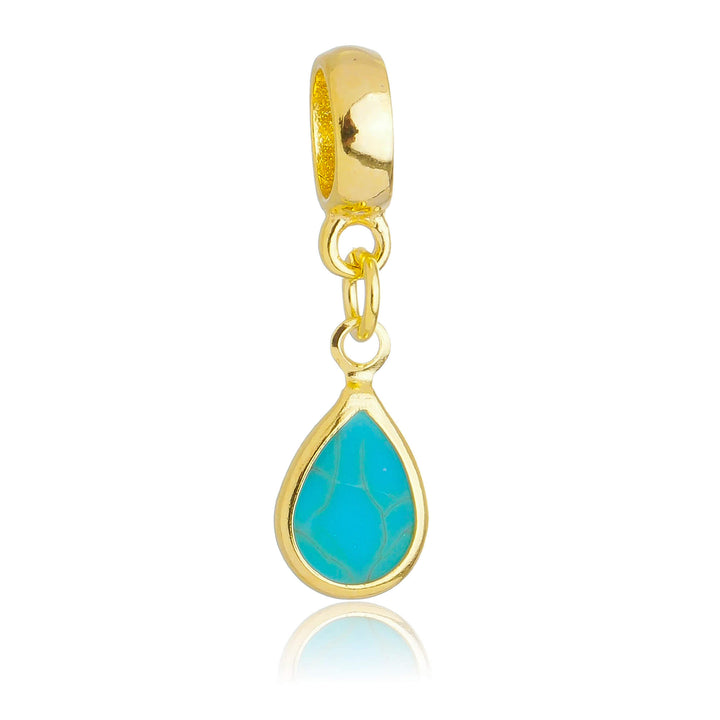 Berloque Cristal Jade Gota dourado semijoia Work Semijoias