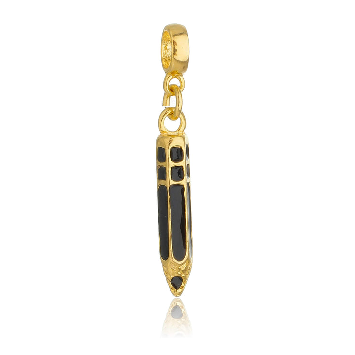 Berloque Lápis dourado semijoia Work Semijoias