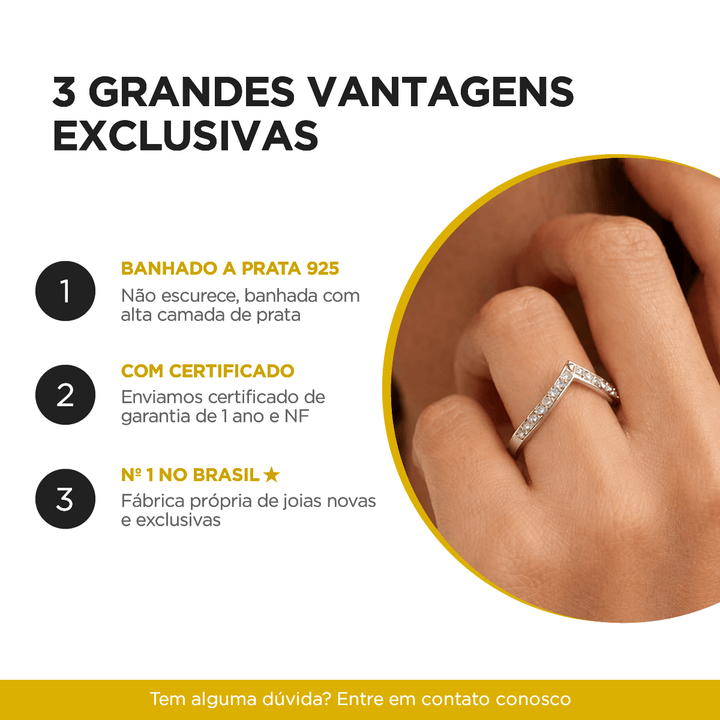 Anel Colorido Cravejado Zircônia Banhado a Prata 925