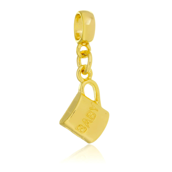 Berloque Canequinha Bebê dourado semijoia Work Semijoias