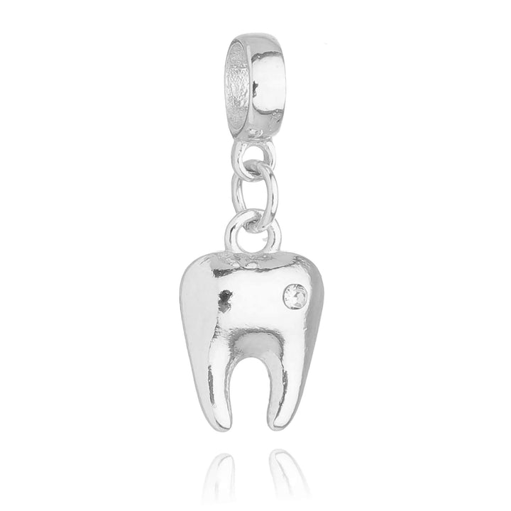Berloque Dente Odontologia prateado semijoia Work Semijoias