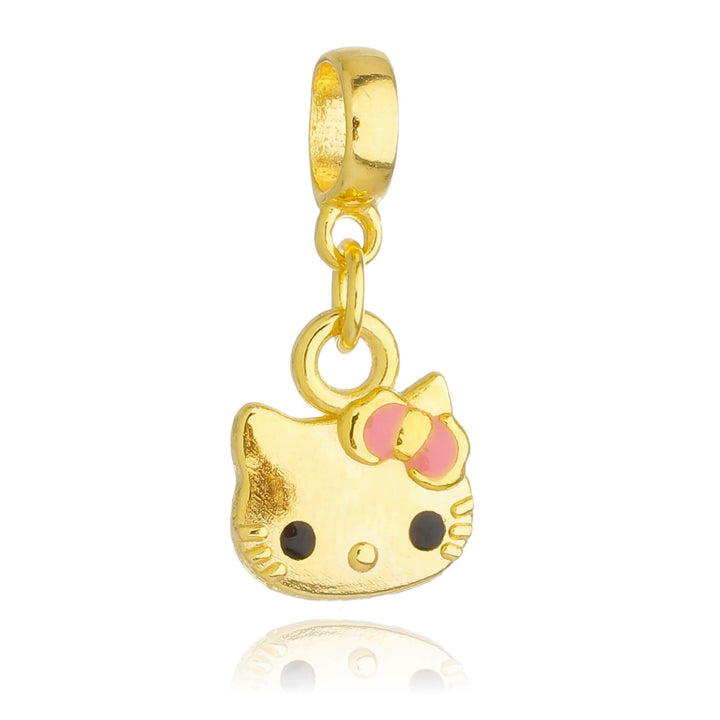 Berloque Hello Kitty dourado semijoia Work Semijoias