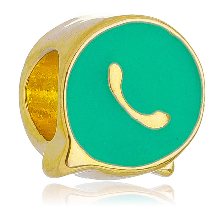 Berloque WhatsApp separador dourado semijoia Work Semijoias