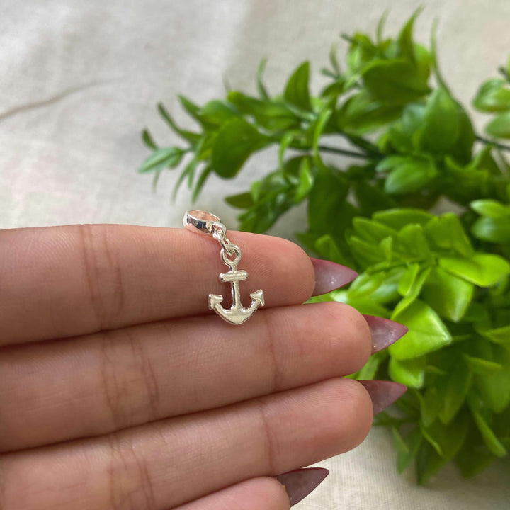 Colar Pingente Âncora Banhado a Prata 925