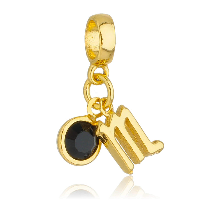 Berloque Signo Escorpião dourado semijoia Work Semijoias