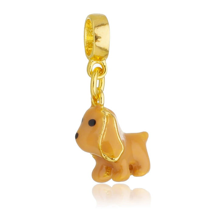 Berloque Cachorro Cocker Spaniel dourado semijoia Work Semijoias