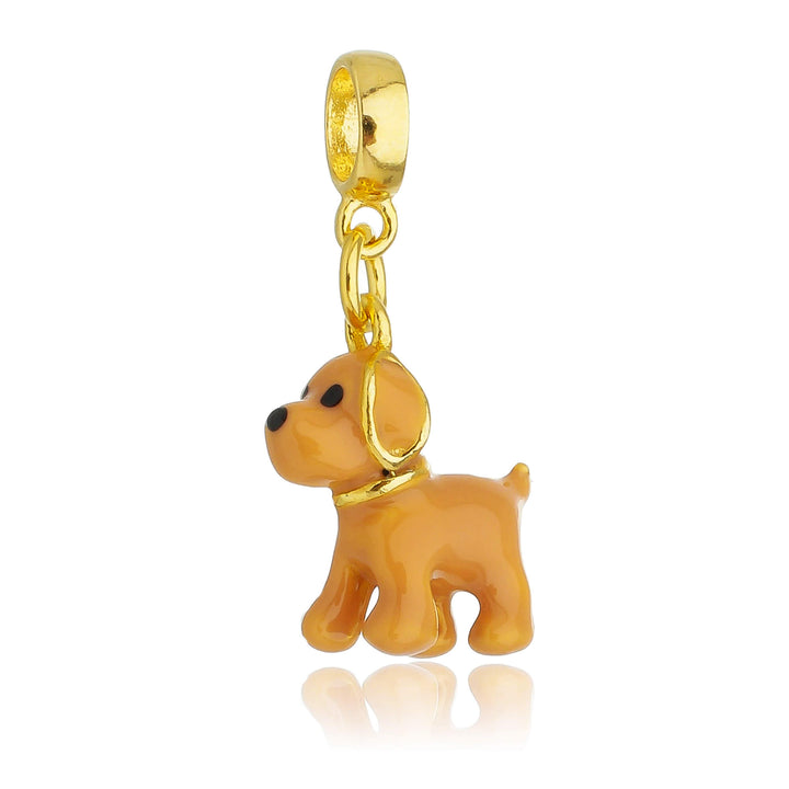 Berloque Cachorro Labrador Retriever dourado semijoia Work Semijoias