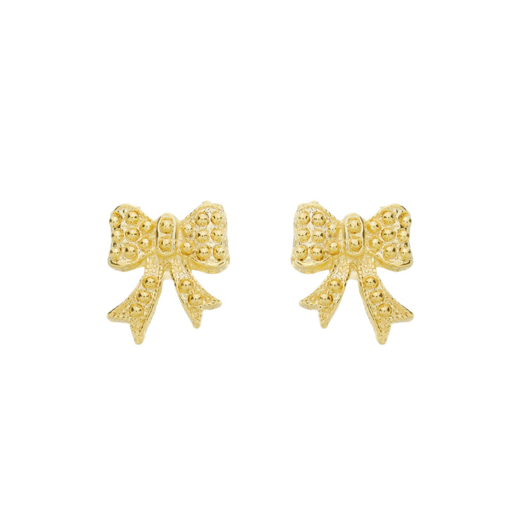 Brinco Laço dourado semijoia Work Semijoias