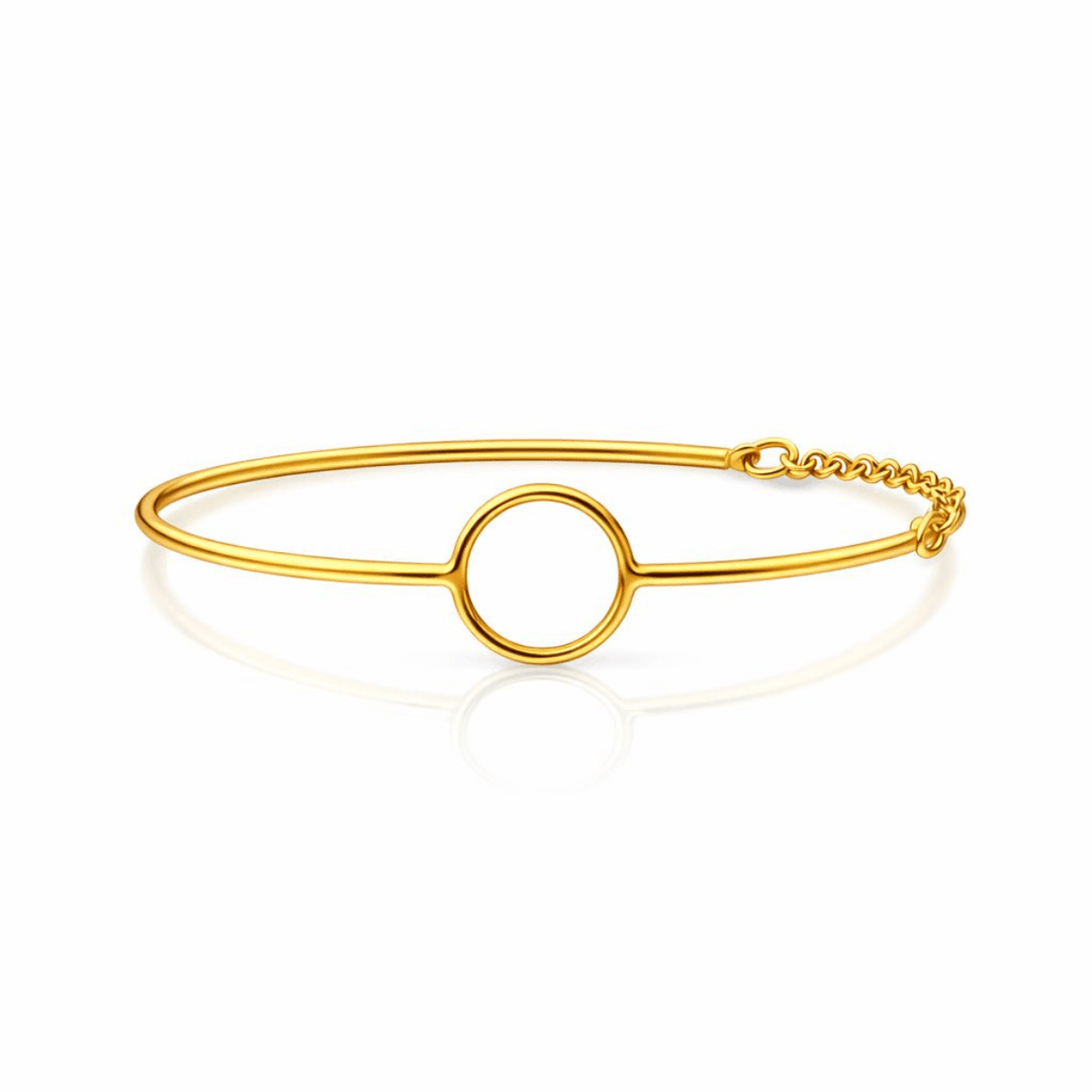 Bracelete Círculo dourado semijoia Work Semijoias