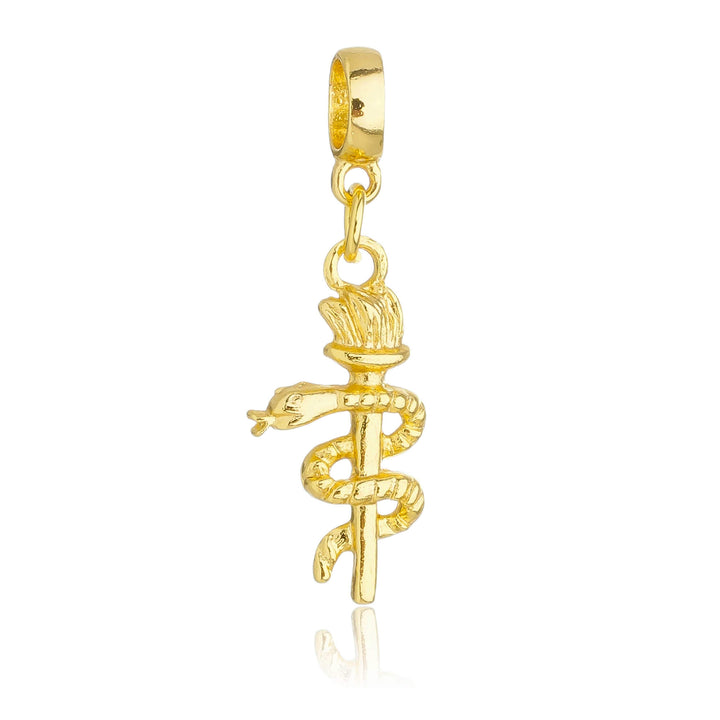 Berloque Símbolo da Odontologia dourado semijoia Work Semijoias