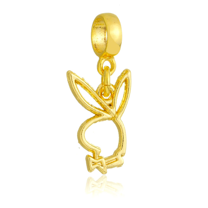 Berloque Coelho Playboy dourado semijoia Work Semijoias
