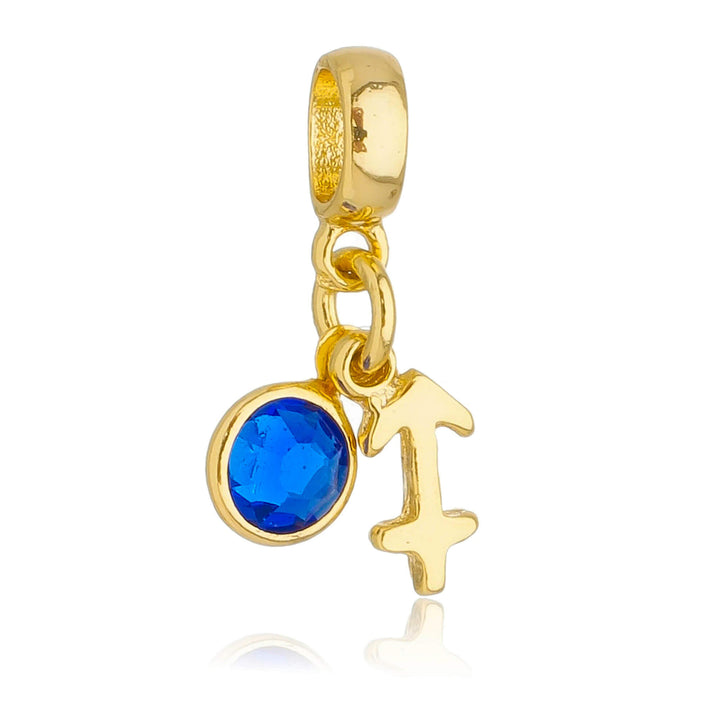 Berloque Signo Sagitário dourado semijoia Work Semijoias