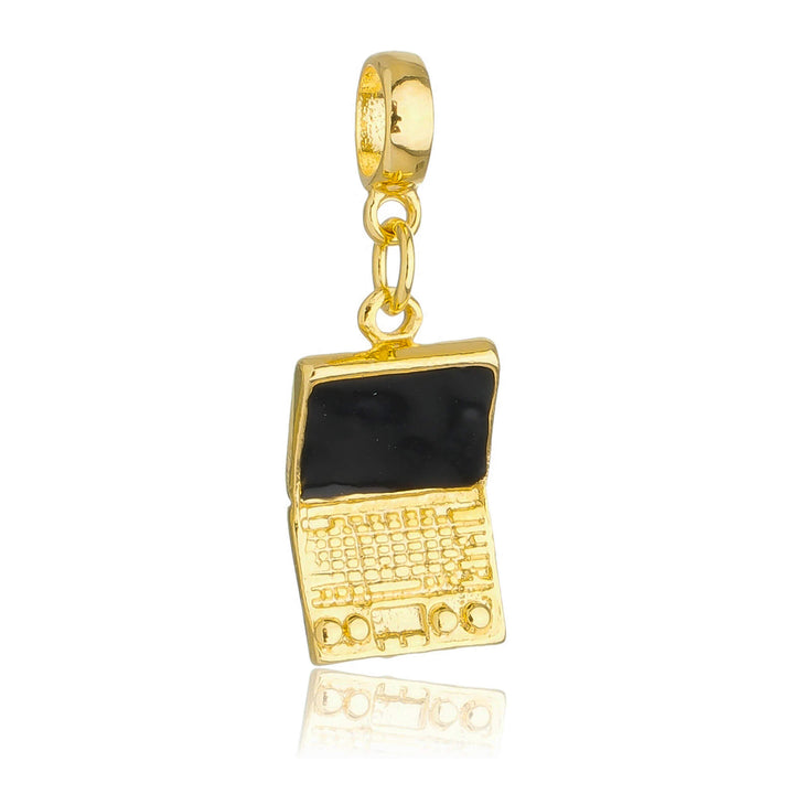 Berloque Notebook dourado semijoia Work Semijoias