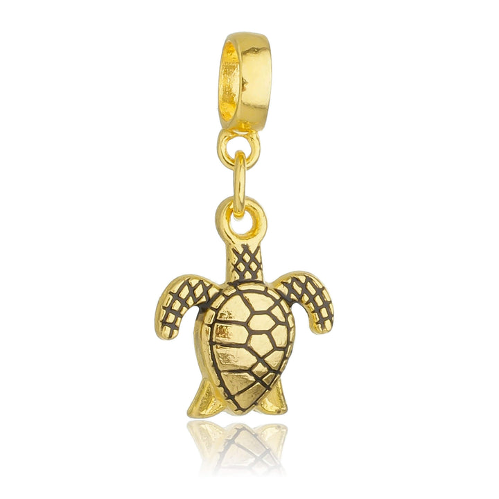 Berloque Tartaruga Mar dourado semijoia Work Semijoias
