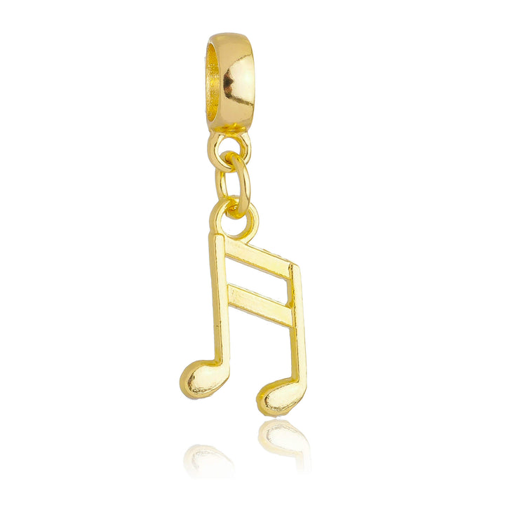 Berloque Nota Musical dourado semijoia Work Semijoias