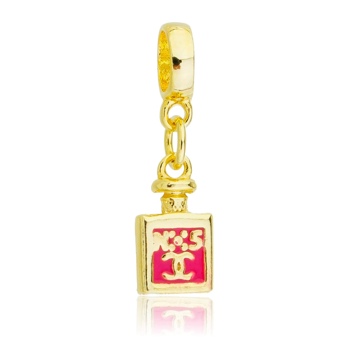 Berloque Perfume dourado semijoia Work Semijoias