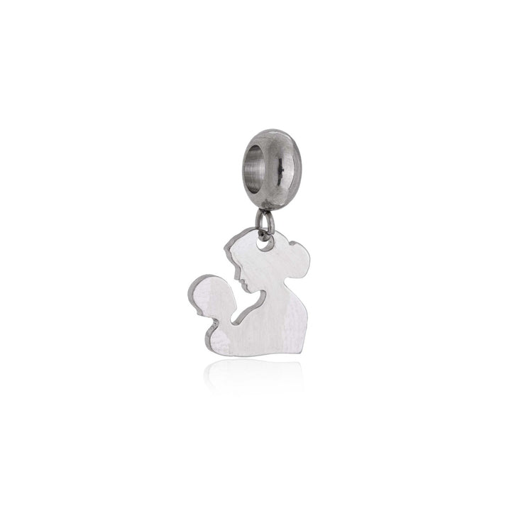 Berloque Mãe e Bebê Filho aço inox semijoia Work Semijoias