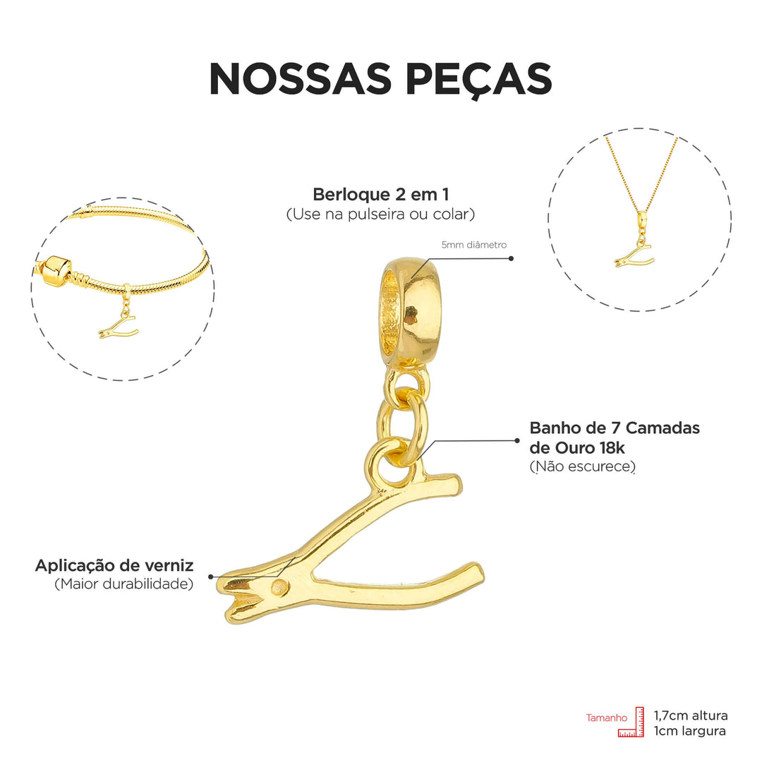 Colar Pingente Profissão Manicure Banhado a Ouro 18k