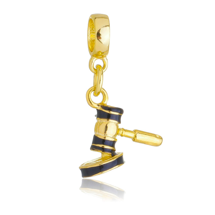 Berloque Martelo Direito dourado semijoia Work Semijoias