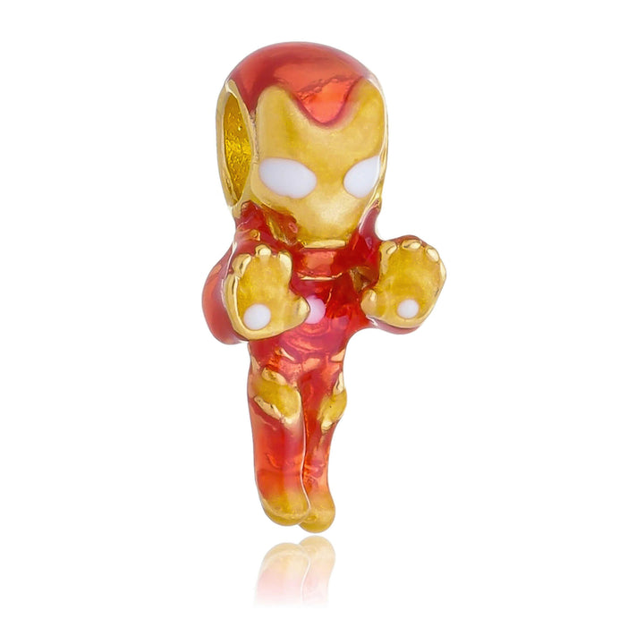 Berloque Homem de Ferro Marvel separador dourado semijoia Work Semijoias