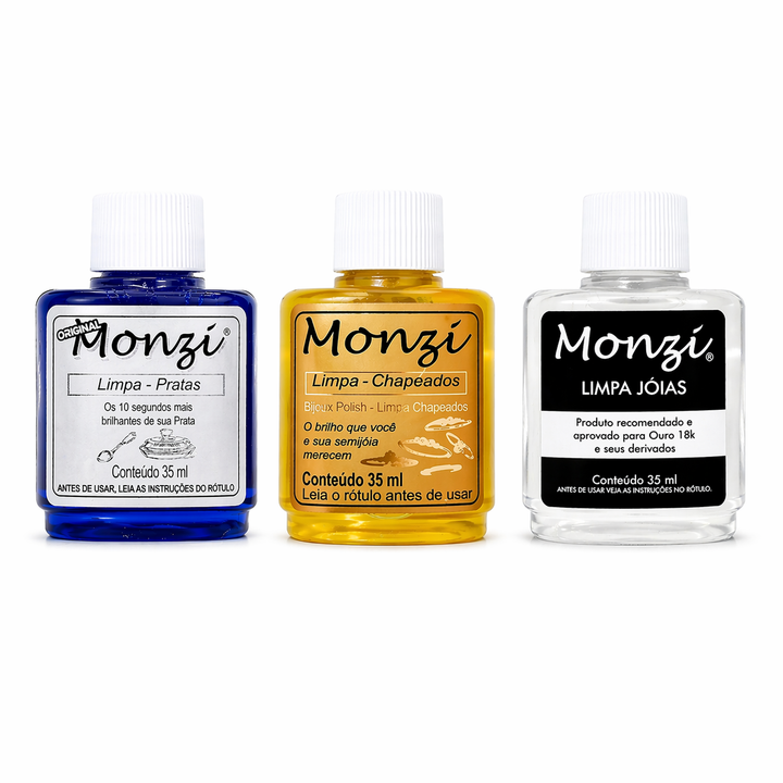 Limpa Joias e Semijoias Monzi 35ml semijoia Work Semijoias