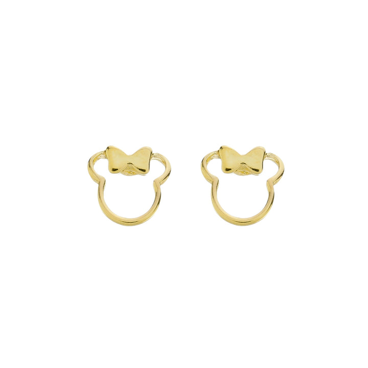 Brinco Minnie dourado semijoia Work Semijoias