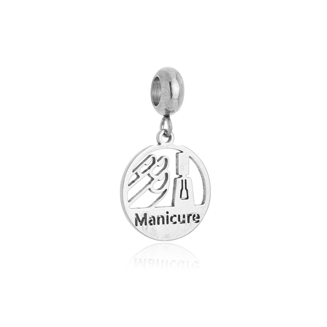 Berloque Profissão Manicure aço inox semijoia Work Semijoias