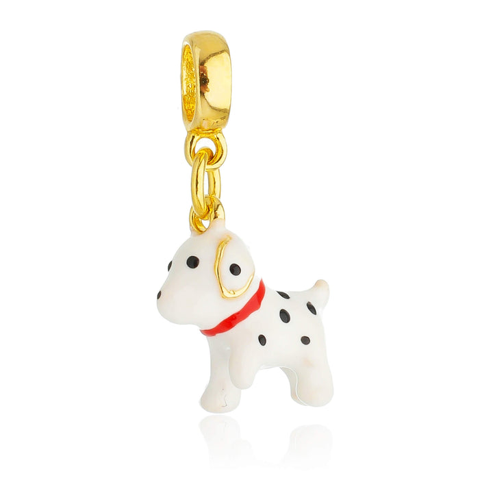 Berloque Cachorro Dálmata dourado semijoia Work Semijoias