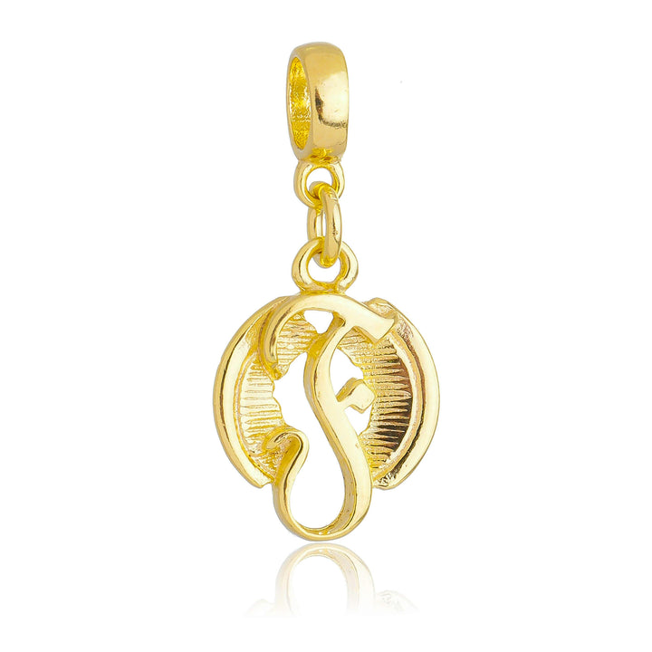 Berloque Símbolo da Fonoaudiologia dourado semijoia Work Semijoias