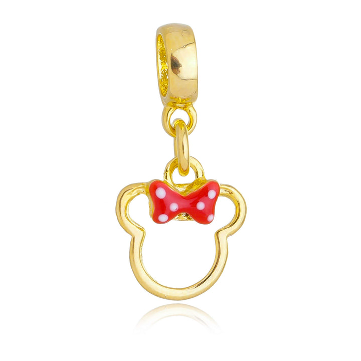 Berloque Minnie dourado semijoia Work Semijoias