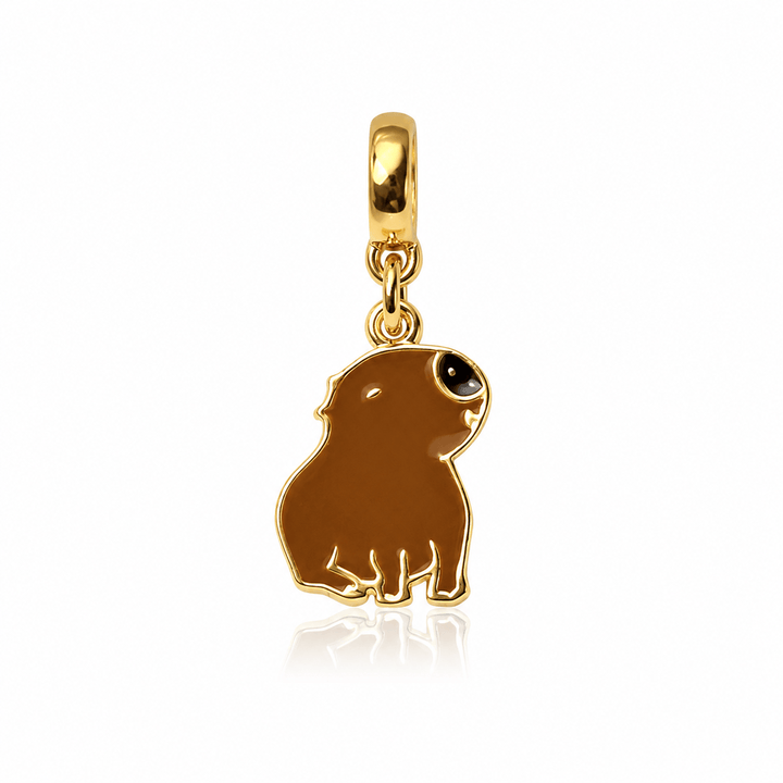 Berloque Capivara Banhado a Ouro 18k