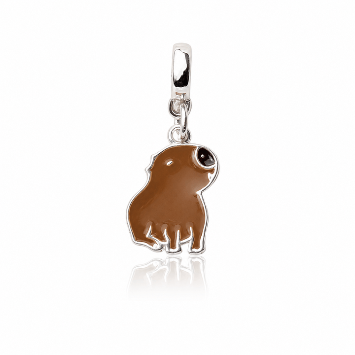 Berloque Capivara Banhado a Prata 925